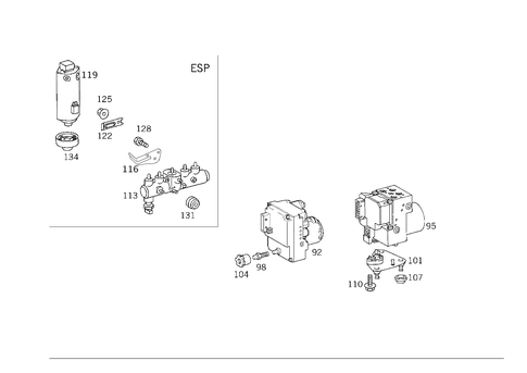 Hydraulic Unit for 1998 Mercedes-Benz E430 #0