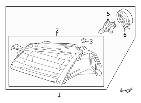 Headlamp Components for 1999 Mazda Protege #0