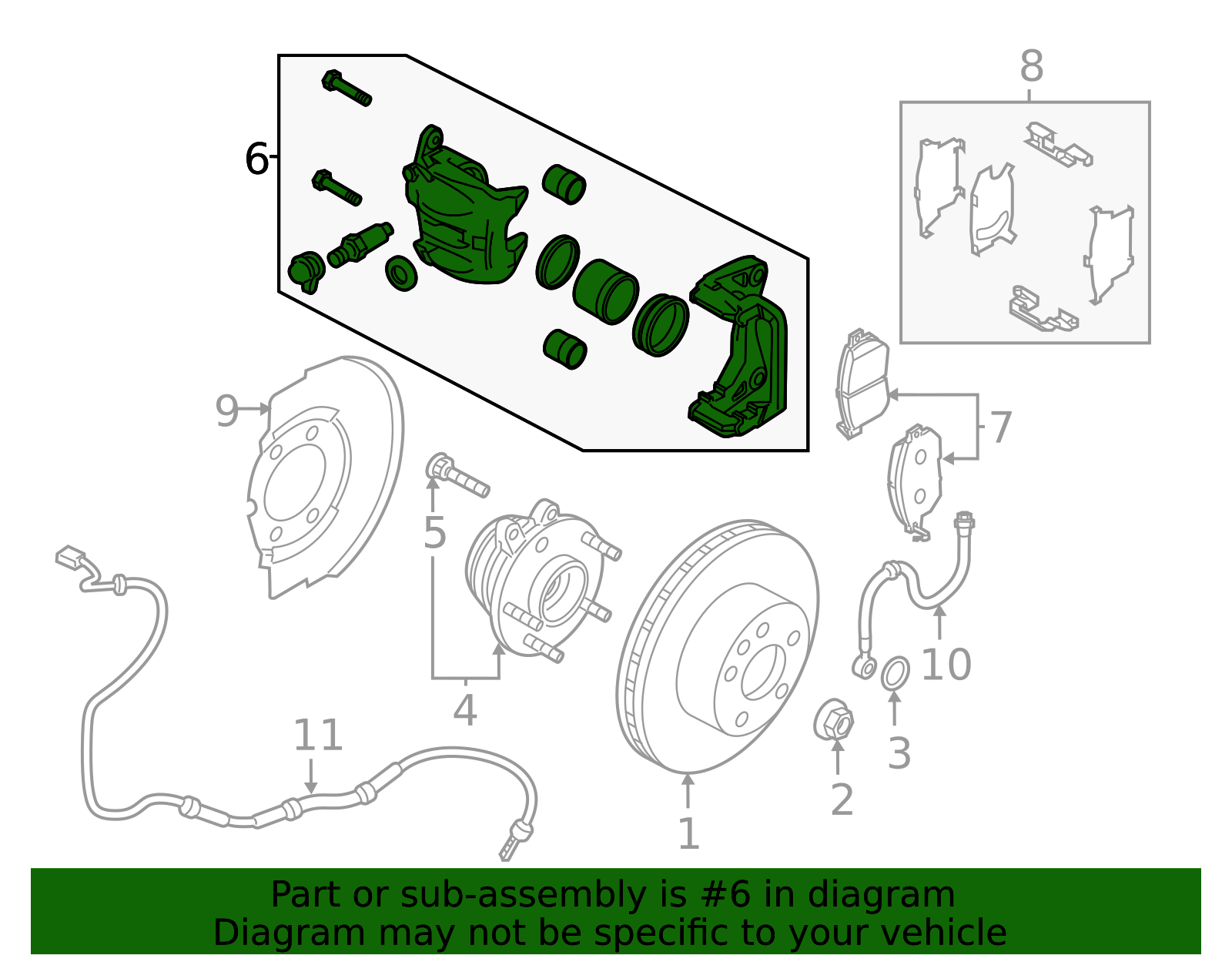 thumbnail image 2 of Rear Right Brake Caliper For Nissan Murano 2009-2023 & Pathfinder 2013-2020 – Auto Shack 2 of 4