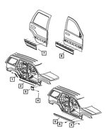 5EY88ZDR - Exterior Ornamentation: Quarter Panel Cladding, Right for Mopar Image