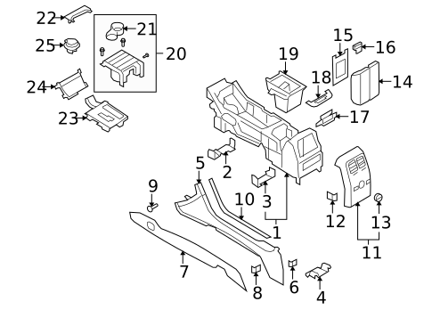 Center Console for 2010 Lincoln MKS #0