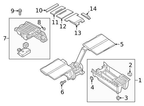 Rear Console for 2025 Audi A8 Quattro #1