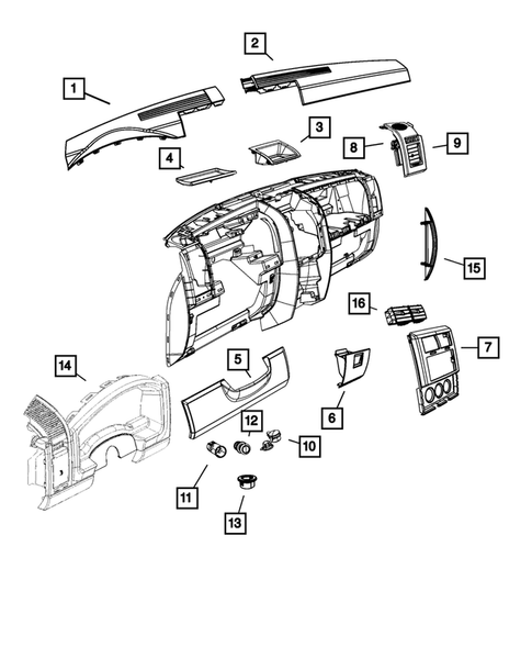 Instrument Panel for 2010 Jeep Liberty #0