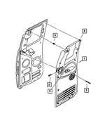 5EV54RK5AC - Interior Trim: Rear Door Trim Panel, Right for Dodge: Ram 2500, Ram 3500 Image
