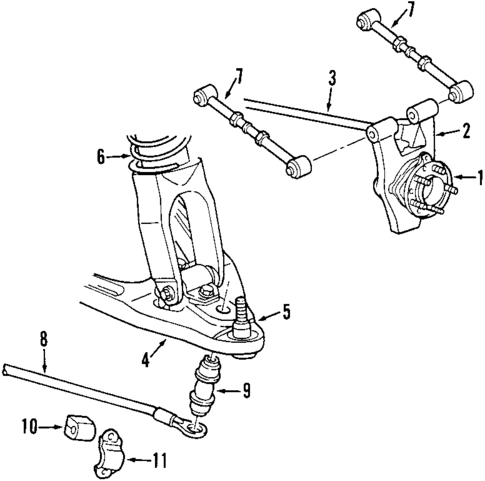 Rear Suspension for 2001 Chrysler Prowler #1