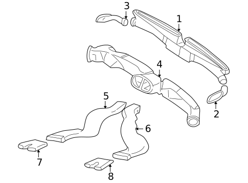 Ducts for 2003 Hyundai Santa Fe #0