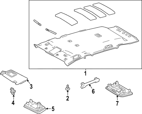 Interior Trim - Roof for 2025 Toyota Corolla Cross #0