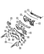 68021019AH - Body Sheet Metal Except Doors: Dash Panel for Mopar Image image