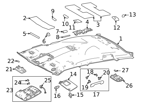 Interior Trim - Roof for 2019 Toyota Mirai #0