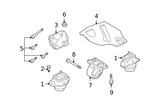 Engine & Trans Mounting for 2008 Land Rover Range Rover Sport #0