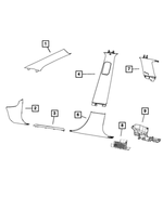 1GM00DX9AD - Interior Trim: Cowl Side Trim Panel, Right for Mopar Image