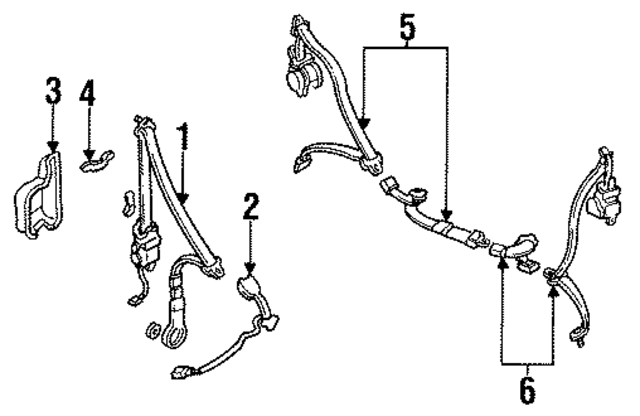 4828SP1A01ZA - : Rear Belt Assembly for Acura Image
