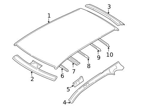 Roof & Components for 1996 Subaru Impreza #0