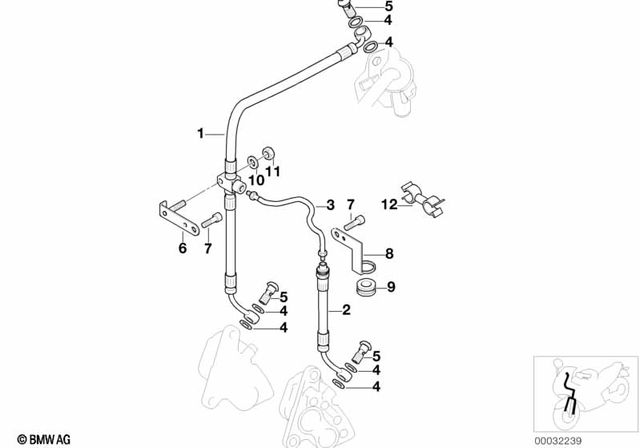 34322335711 - Brakes: Brake Pipe -  for BMW-Motorrad Image image