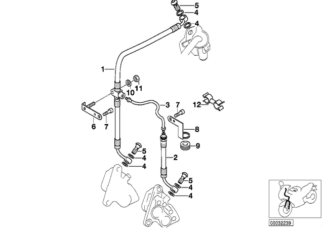34322335711 - : Brake Pipe for BMW-Motorrad Image