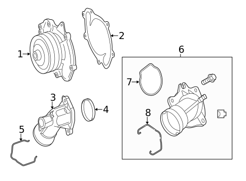 Water Pump for 2015 Mercedes-Benz ML250 #0