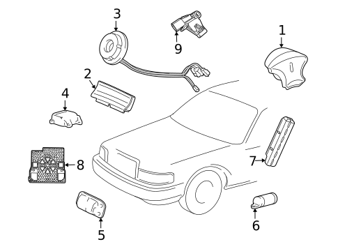 Air Bag Components for 2007 Lincoln Town Car #0