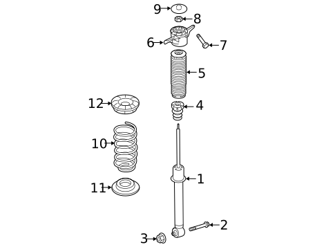 Struts & Components for 2022 Hyundai Santa Fe #1