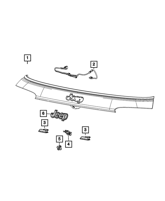68569639AA - Electrical: License Lamp Applique for Mopar Image image