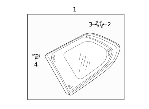Glass & Hardware for 2015 Mitsubishi Outlander #0