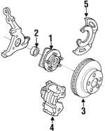 7470003 - Brakes: Hub &amp; Bearing for Buick: Century, Electra, LeSabre, Park Avenue, Reatta, Riviera | Cadillac: Allante, Brougham, DeVille, Eldorado, Fleetwood, Seville | Chevrolet: Celebrity, Lumina APV | Oldsmobile: 98, Cutlass Ciera, Cutlass Cruiser, Delta 88, Silhouette, Toronado | Pontiac: 6000, Bonneville, Trans Sport Image
