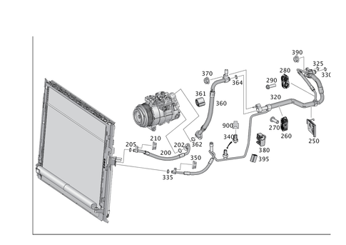 Refrigerant Line Routing for 2013 Mercedes-Benz GL63 AMG #0