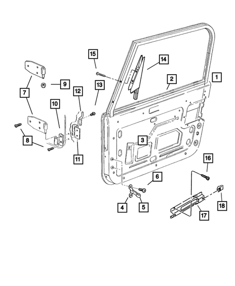 Front Door for 2006 Jeep Wrangler #0