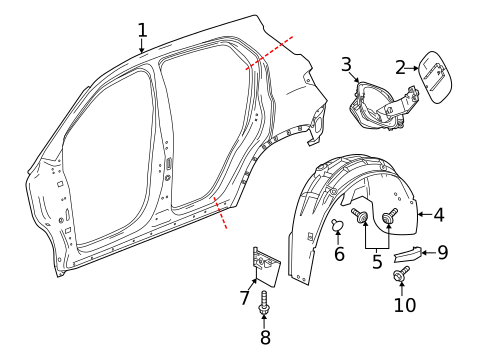 Quarter Panel & Components for 2018 GMC Terrain #0