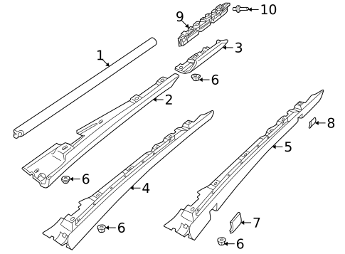 Exterior Trim - Pillars for 2001 Saab 9-3 #0