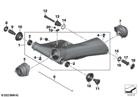 Rear Swing Arm with Bearing, Strut for 2018 BMW-Motorrad R 1250 RT #0