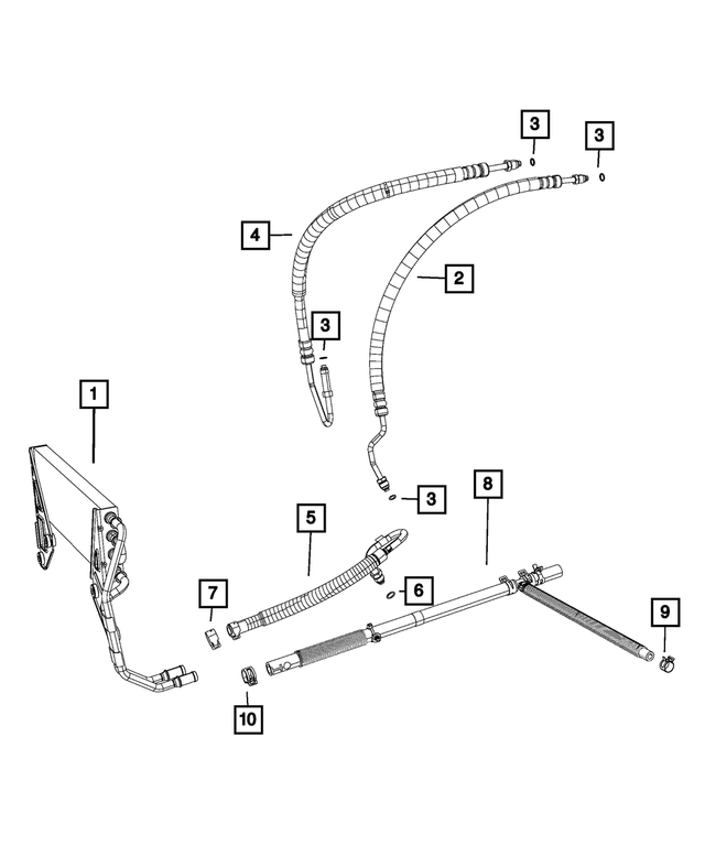5154904AC - Steering: Power Steering Pressure Hose for Mopar Image