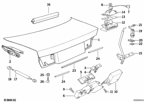 Trunk Lid for 1995 BMW 850Ci #0