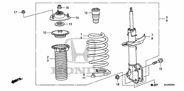 Front Shock Absorber ('08-) for 2008 Honda Odyssey #0