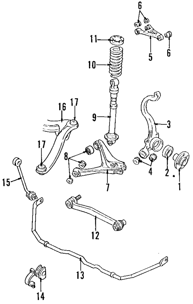 8A0513029R - Suspension: Suspension Shock Absorber for Audi Image