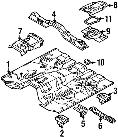 Floor & Rails for 2004 Isuzu Axiom #0