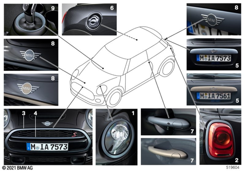 Exterior Trim Components for 2020 Mini JCW GP #0