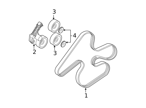 Belts & Pulleys for 2008 Volvo XC90 #0