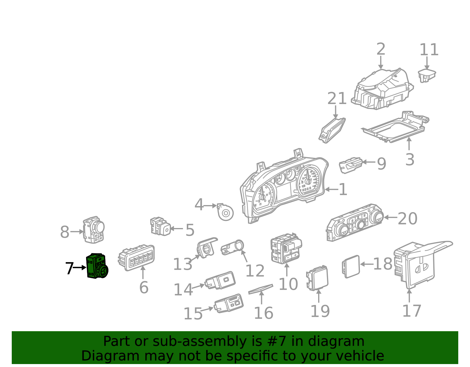 2020-2023 GMC Black Headlamp Switch 84526544 GM | GMPartsDirect.com