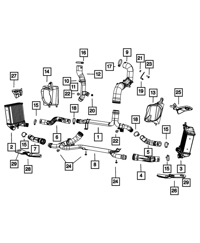 68073796AA - Cooling: Charge Air Cooler Shroud, Left for Mopar Image