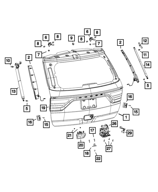 68194670AF - Doors, Door Mirrors and Related Parts: Liftgate Panel for Mopar Image image