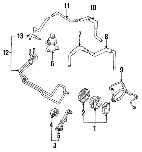 Pump & Hoses for 1996 Ford Probe #0
