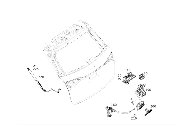 9930200 - Rear-End Door: Ball Pin for Mercedes-Benz: EQE 350 SUV, EQE 350+ SUV, EQE 500 SUV, EQE AMG SUV, EQS 450 SUV, EQS 450+ SUV, EQS 580 SUV, GLE350, GLE450, GLE450e, GLE53 AMG, GLE580, GLE63 AMG S, GLS450, GLS580, GLS63 AMG, Maybach EQS 680 SUV, Maybach GLS600 Image image