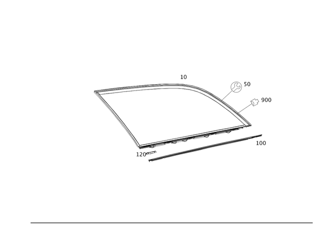 2126701412 - Window System: Side Window for Mercedes-Benz Image image