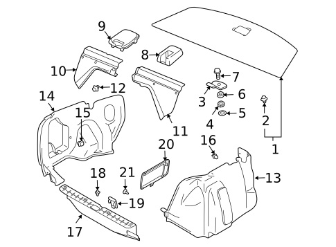 Interior Trim - Rear Body for 2007 Suzuki Aerio #0