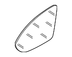 5H0857521G - Body: Mirror Glass for Volkswagen Image