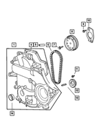 5019333AF - Engine 3.3L Six Cylinder: Engine Timing Cover Package for Mopar Image