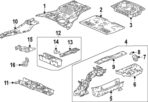 Rear Floor & Rails for 2024 Honda Pilot #0