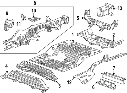 Rear Floor & Rails for 2025 Cadillac OPTIQ #0