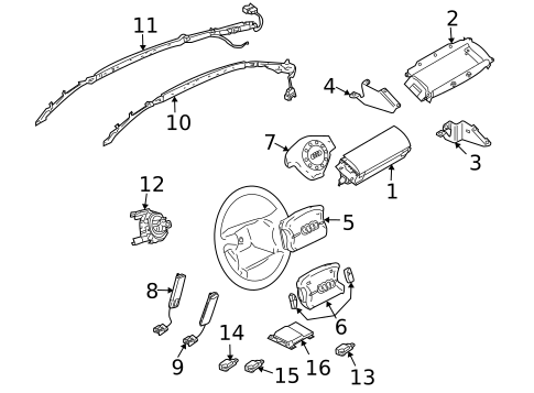 Air Bag Components for 2005 Audi A4 Quattro #0
