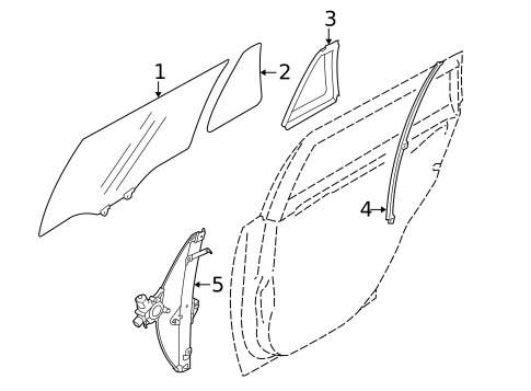 Glass - Rear Door for 2019 Subaru Outback #0